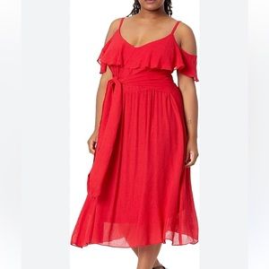 City Chic red love romantic tie dress Sz 20 New